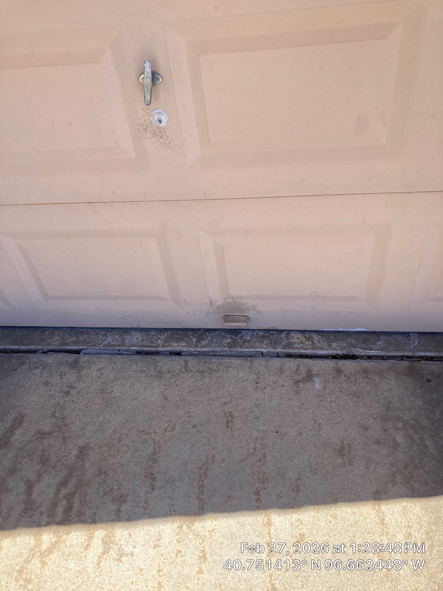 Sagging Lintel Above Garage Door diagnosed by Epp Foundation Repair