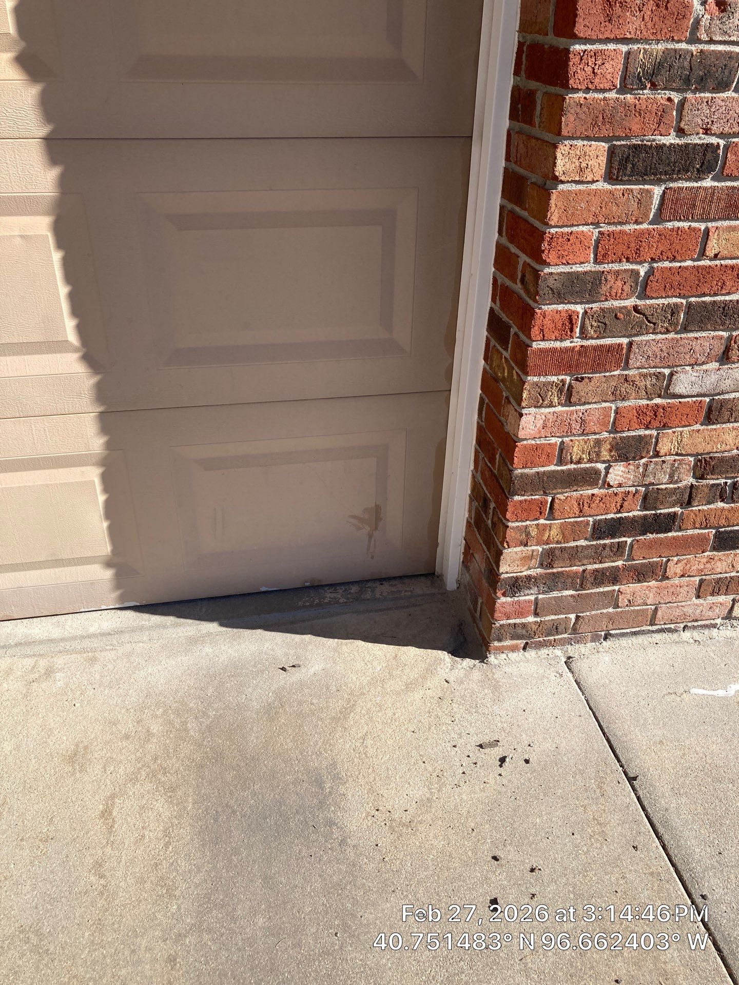 Sagging Lintel Above Garage Door