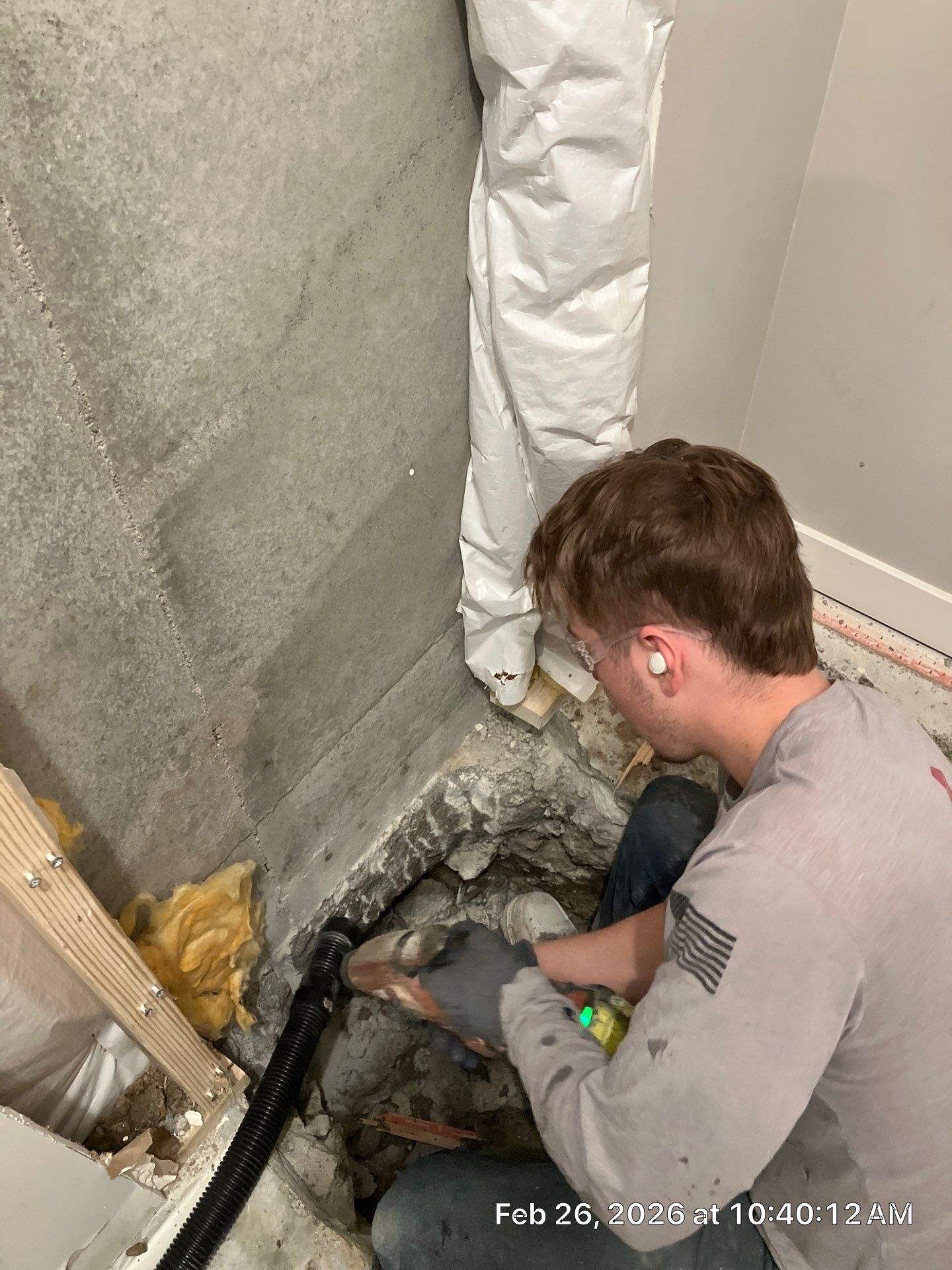 Interior Drainage Systems installation by Epp Foundation Repair