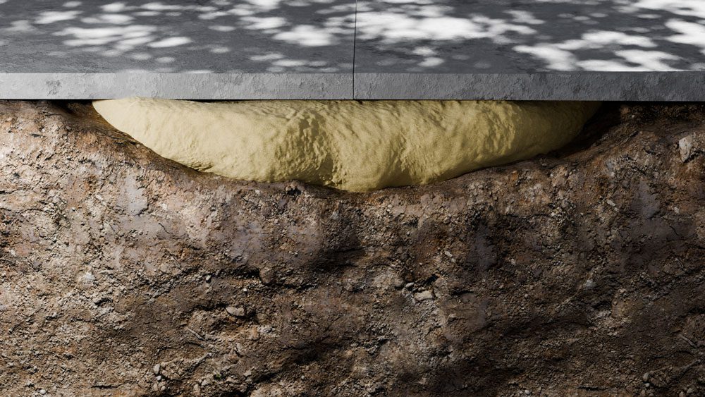 Polyurethane Foam Void Filling installation by Epp Foundation Repair