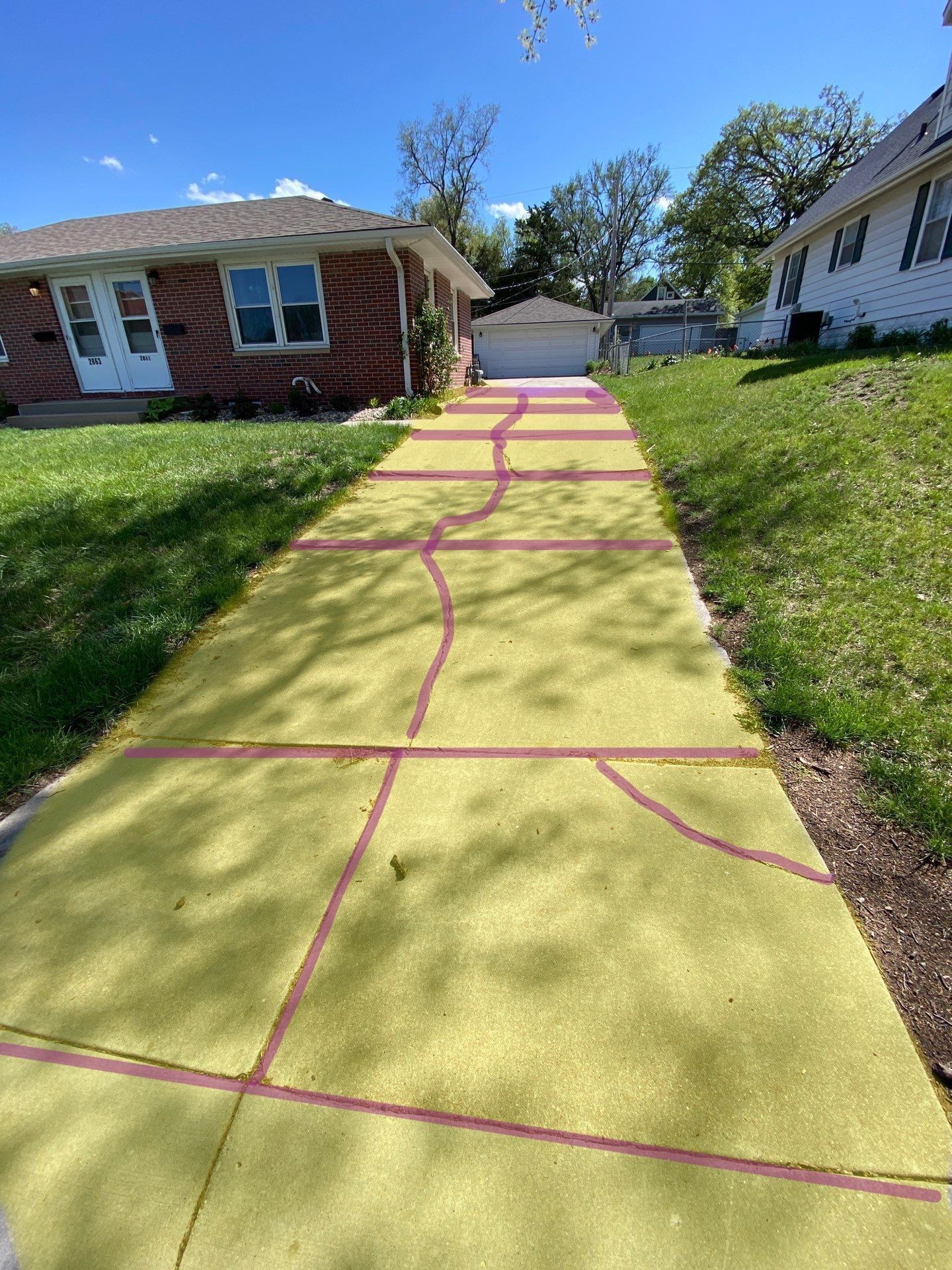 Early warning signs of concrete cracks diagnosed and repaired on a Midwest home
