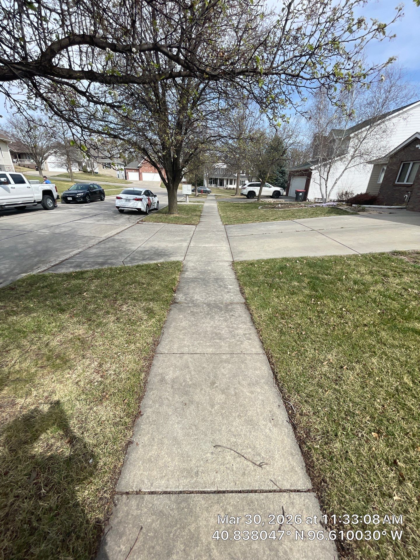 Early warning signs of broken sidewalks on a Midwest home