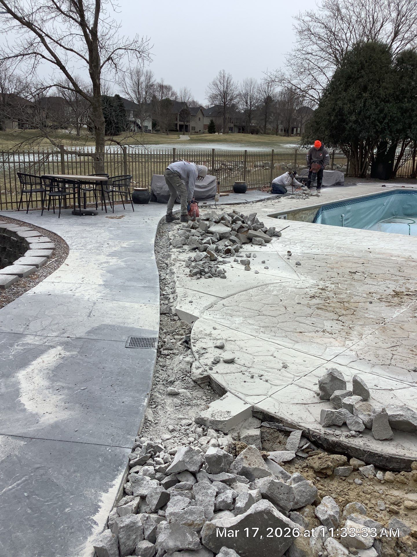 Pool Deck Settling and Tilting Around the Pool diagnosed by Epp Foundation Repair